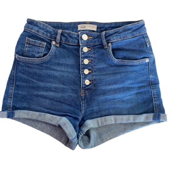 Zara Pants - ZARA Trafaluc High Waisted Button Denim Shorts (Size EUR 36, US 4)